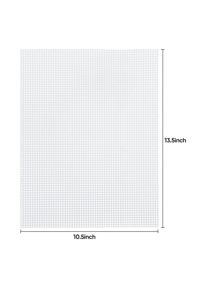 Caydo 4 Pieces 7 Count Plastic Mesh Canvas Sheets For Embroidery Acrylic Yarn Crafting Knit Crochet Projects And Make Aquarium Dividers (10.5 X 13.5 Inch) - Image 2