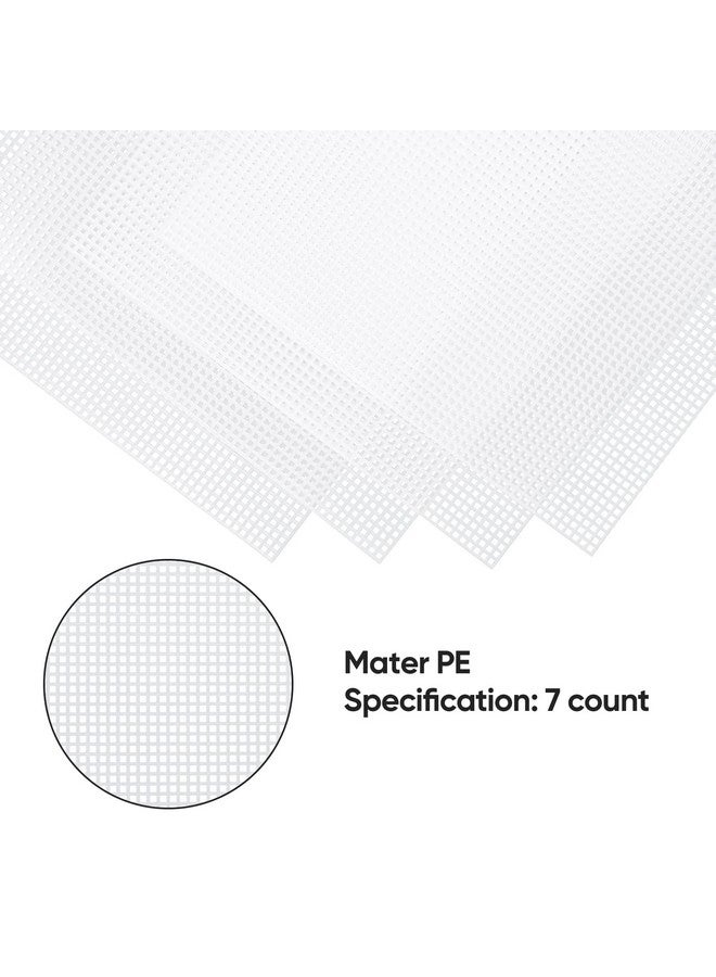 Caydo 4 Pieces 7 Count Plastic Mesh Canvas Sheets For Embroidery Acrylic Yarn Crafting Knit Crochet Projects And Make Aquarium Dividers (10.5 X 13.5 Inch) - Image 3