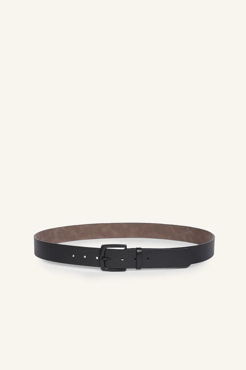 Defacto Man Rectangular Buckle Faux Leather Casual Belt