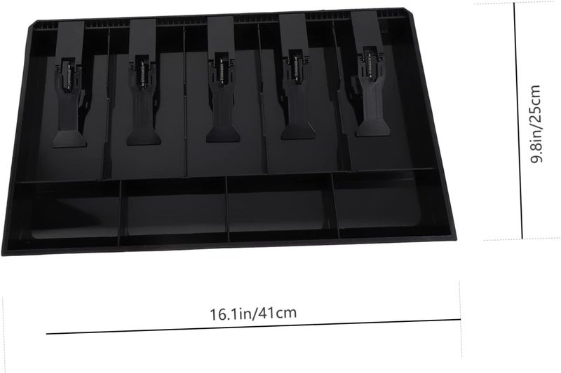 درج النقود مع منظم أموال بخمسة أقسام، إدراج لسجل النقد، بديل للعملة لمحلات البيع بالتجزئة والمتاجر الكبيرة، صندوق كاشير فعال يتميز بمشابك موثوقة - Image 2