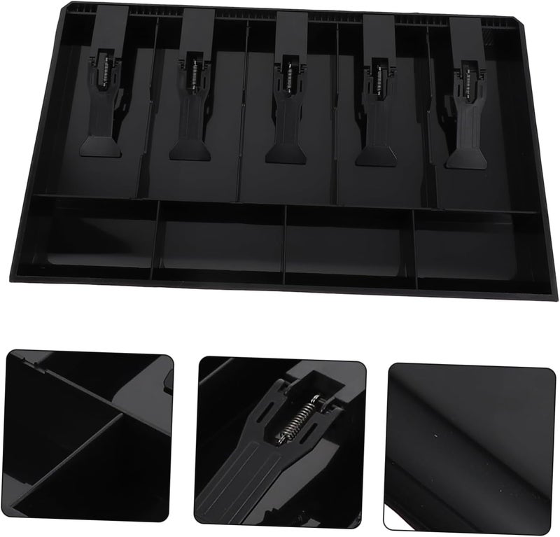 درج النقود مع منظم أموال بخمسة أقسام، إدراج لسجل النقد، بديل للعملة لمحلات البيع بالتجزئة والمتاجر الكبيرة، صندوق كاشير فعال يتميز بمشابك موثوقة - Image 5