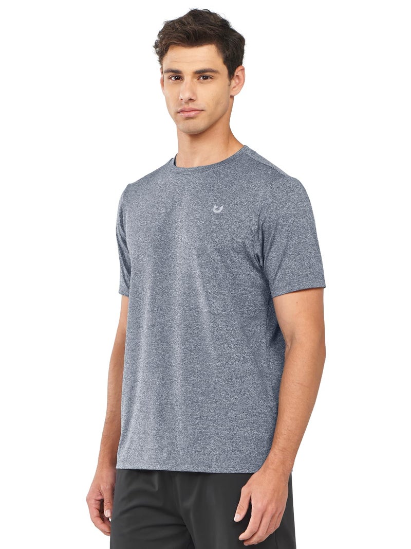 NORTHYARD Breathable 2.0â„¢ Men's Athletic Workout T-Shirt BLUEHEATHER-L - Image 2