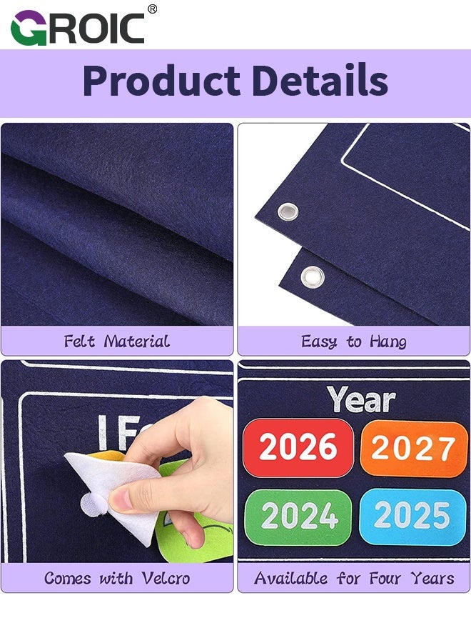 GROIC Daily Calendar Felt Board, Bear Theme Preschool Weather Season Learning Toy, Circle Time Learning Center Flannel Play Board for Home and Classroom Use, Emotion Activity Kit for Children - Image 4