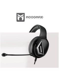 موجماكس سماعة ألعاب MX-EP58 - مخرجات سلكية (AUX وUSB) - لأجهزة PS4 وPS5 والكمبيوتر الشخصي وXbox - سماعات ألعاب - سماعة رأس سلكية - سماعة رأس للكمبيوتر الشخصي - صوت ستيريو نقي - ميكروفون واضح ثلاثي الأبعاد - قابس 3.5 مم مطلي بالذهب وأربعة أطراف (أسود)  - Image 3