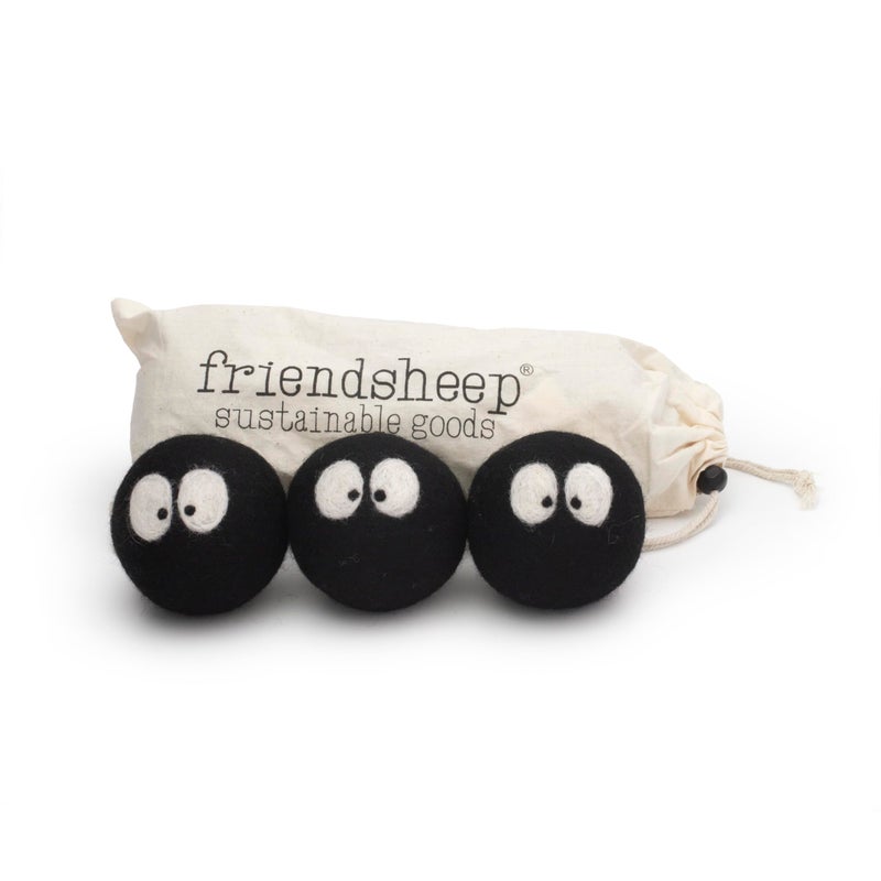 Friendsheep Wool Dryer Balls, Organic Reusable Fabric Softener Alternative for Laundry, Handmade, Fair Trade, Hypoallergenic, Eco-Friendly, Plastic-Free (3 Pack XL â€“ Sprites) - Image 1