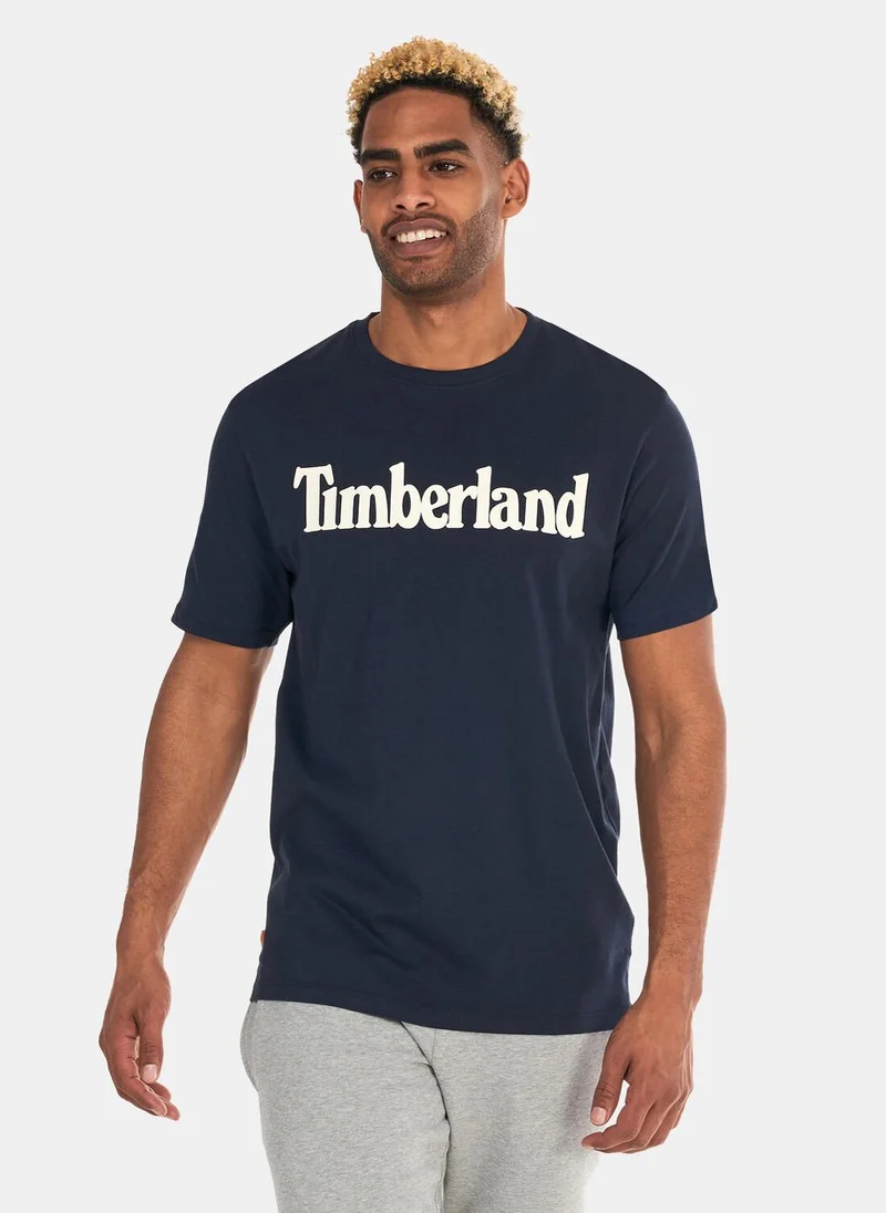 Timberland Men's Linear Logo Non-Ringer T-Shirt