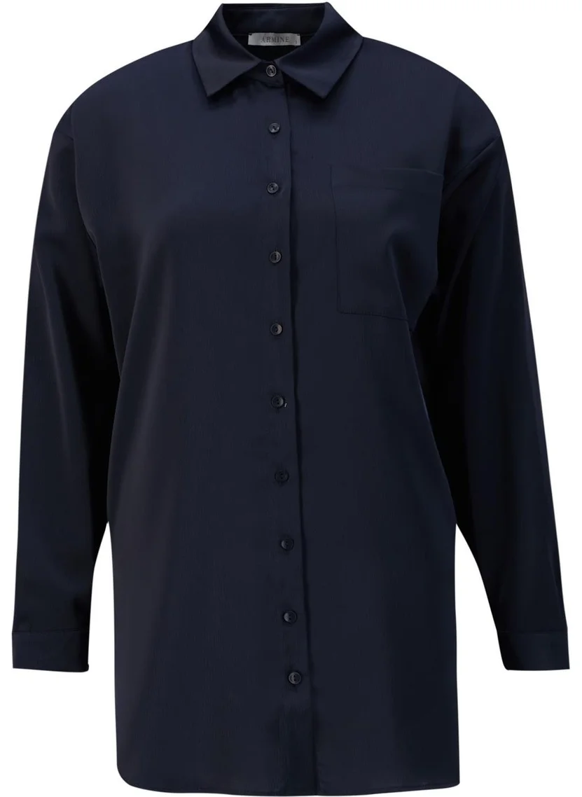 ARMINE Basic Shirt 24KD9240 Navy Blue