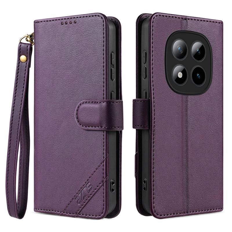 غطاء واقي بسيليكون باللون Dark Green من السيليكون لـ Redmi Note 14 مع محفظة قابلة للطي وحماية من السقوط مع مقاوم للصدمات مع حبل تعليق للطاولة للمكتب المنزلي للتنقل اليومي - Image 5