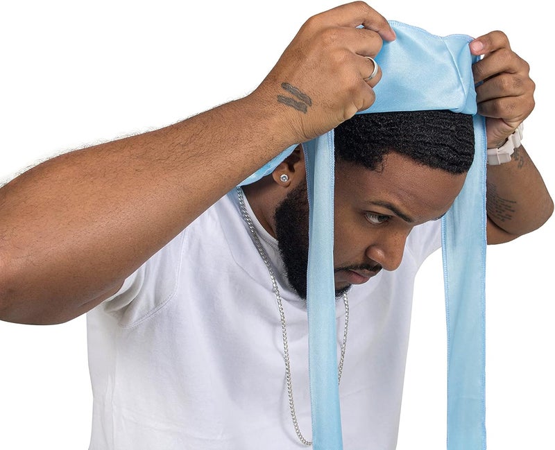 ForceWave Silky Durag for Men Wave Cap Satin Dorag for Men Women 360 Wave - Image 2