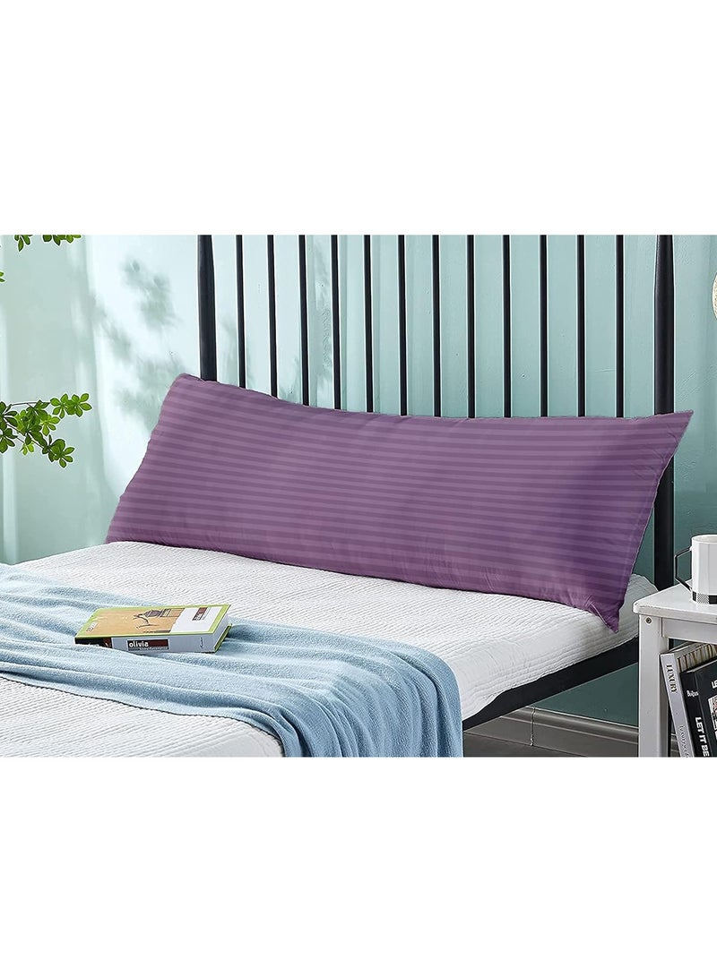 DubaiGallery Long Body Pillow 1pc, Fabric: 100% Polyester 85 GSM Microfiber 1 cm Stripe Super Soft, Filling: 1300 gm Hollow Fiber Comfort, Breathable & Ultra Soft , Size: 45 x 120 cm - Image 3