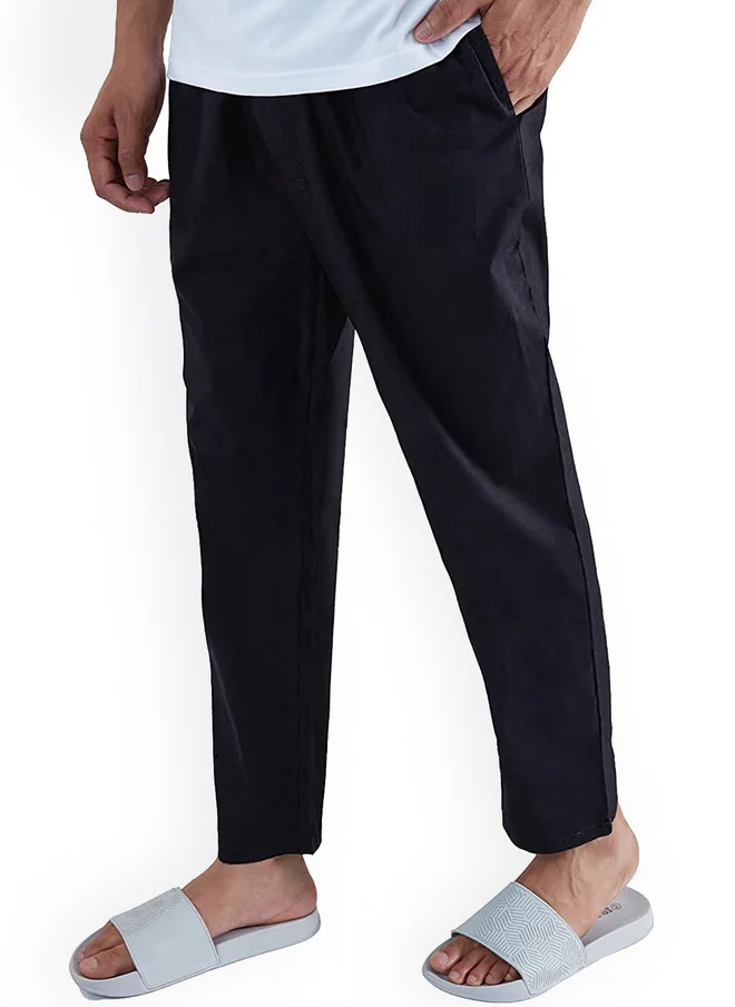 The Souled Store The Souled Store Men Regular Fit Solid Black Pajamas