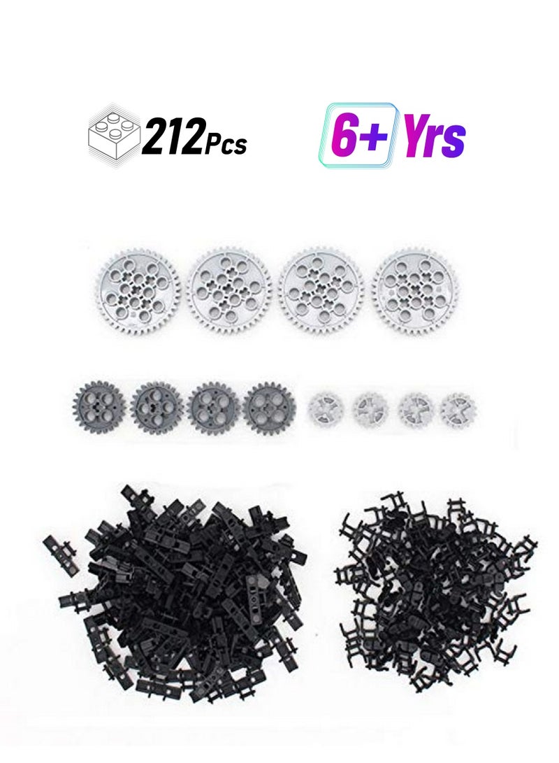 Taken All Building Blocks Parts Tank Track Wheels Treads Chain Links Motorcycle Car Accessories Toys For 6 12 Years Old Boys Girls Kids Gift (212 Pcs Tank Track)  - Image 1