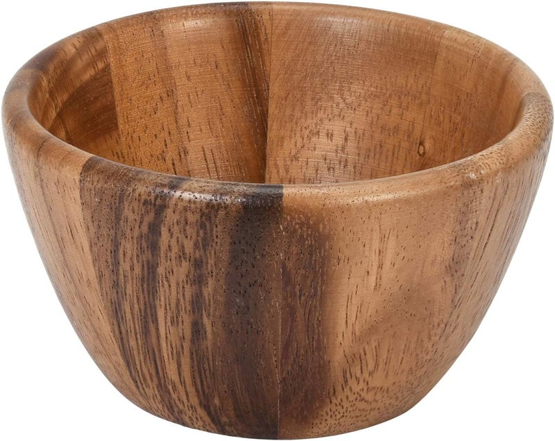 AeraVida Two Mini Hand Carved Bowl 4inch Rain Tree Wooden Set  Trendy Wooden Bowl Kitchen Decor  Handmade Kitchen Bowl Set - Image 3