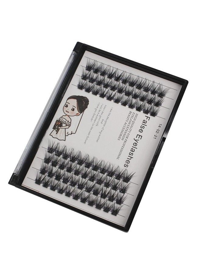 Bodermincer 84 Cluster D Curl Natural Style Eyelashes Professional Makeup Individual Cluster Eyelashes Grafting Fake False Eyelashes (12Mm)  - Image 3
