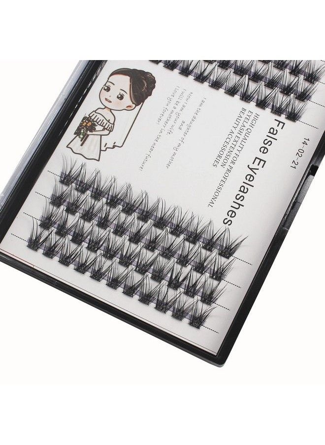 Bodermincer 84 Cluster D Curl Natural Style Eyelashes Professional Makeup Individual Cluster Eyelashes Grafting Fake False Eyelashes (12Mm)  - Image 5