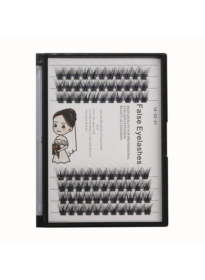 Bodermincer 84 Cluster D Curl Natural Style Eyelashes Professional Makeup Individual Cluster Eyelashes Grafting Fake False Eyelashes (12Mm)  - Image 2