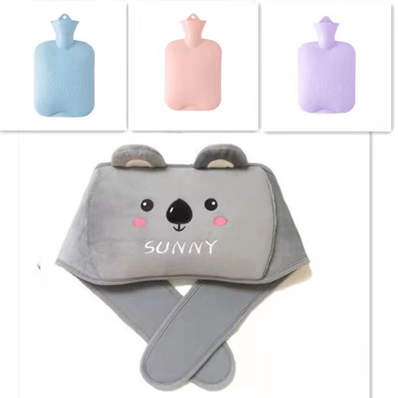 Water Bag Plush Belt Water Filling Warm Water Bag Compress Warm Waist Warm Hand Treasure Filling Warm Belly Warm Baby Female - Image 2