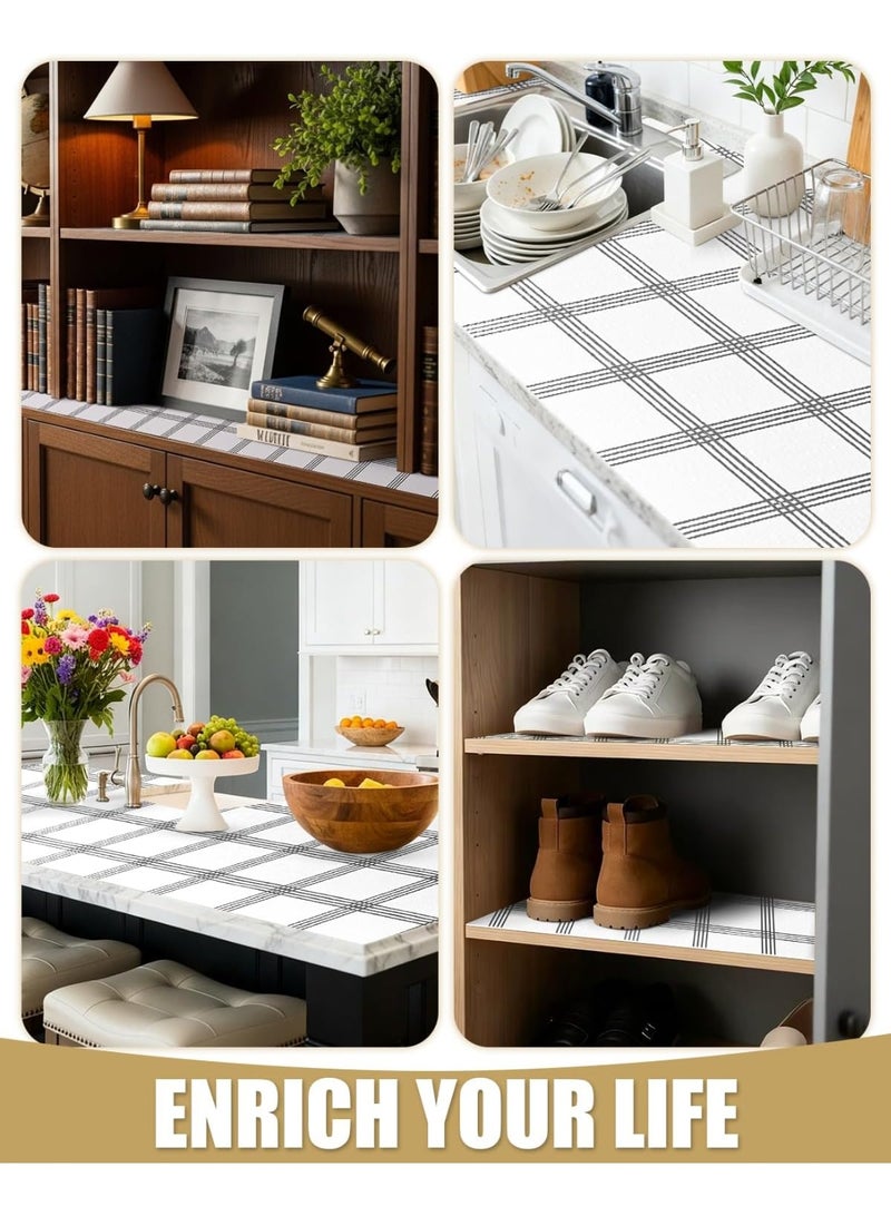 KINGMAZI Drawer and Shelf Liner 30 * 600cm, Non-Slip Kitchen Cabinet Liners Non-Adhesive Thick Strong Grip Waterproof Washable Mats Protect Dresser Shelves Cupboard Bathroom Cabinets - Image 2