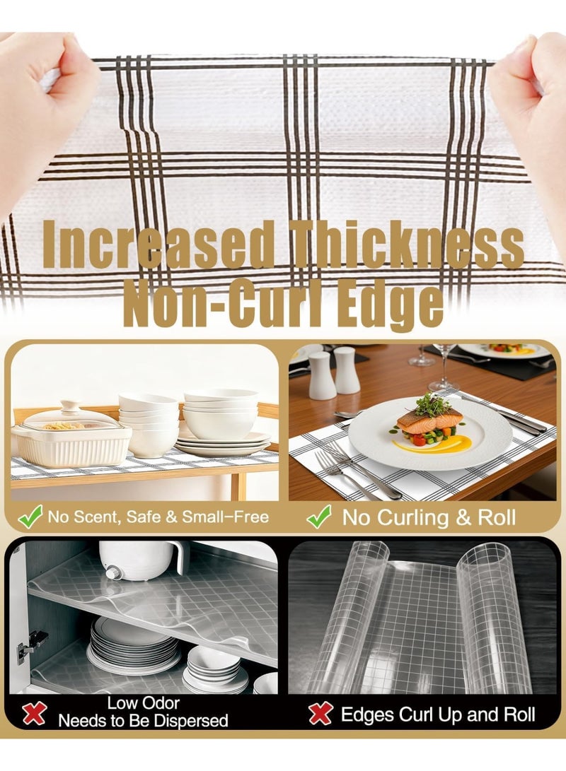 KINGMAZI Drawer and Shelf Liner 30 * 600cm, Non-Slip Kitchen Cabinet Liners Non-Adhesive Thick Strong Grip Waterproof Washable Mats Protect Dresser Shelves Cupboard Bathroom Cabinets - Image 3