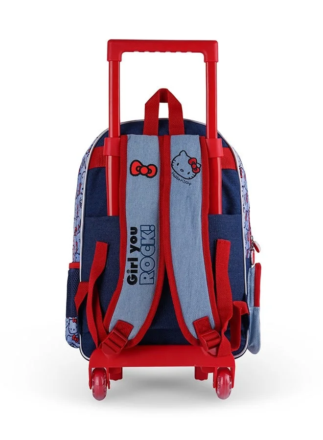 Sanrio Blue Hello Kitty Girls You Rock Rolling School Backpack 18-Inch for Girls, School Bag for Women | Best Price UAE