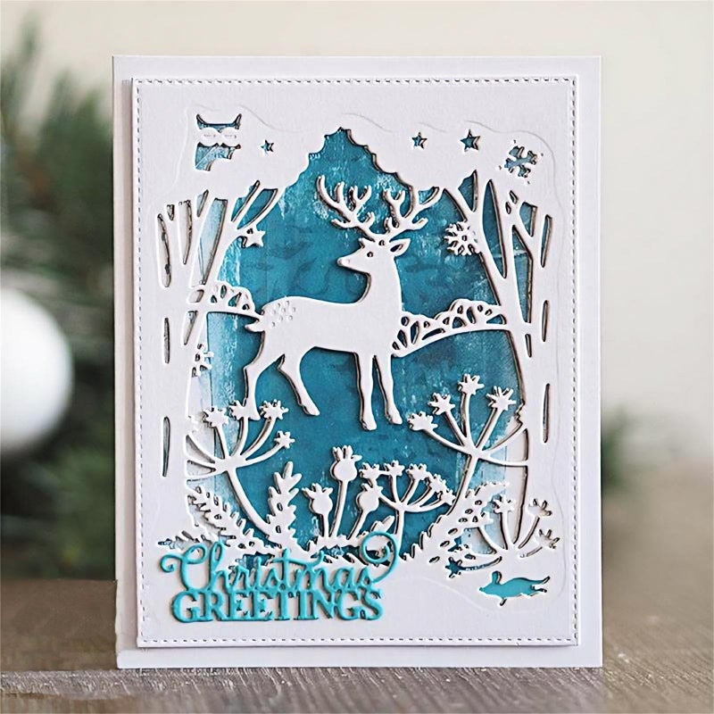 Briartw 8Pcs/Set Christmas Phrases Cutting Dies For Card Making Carbon Steel Embossing Stencil For Diy Decoration Scrapbooking Greetings Card Invitation Make Gifts For Family And Friends - Image 3
