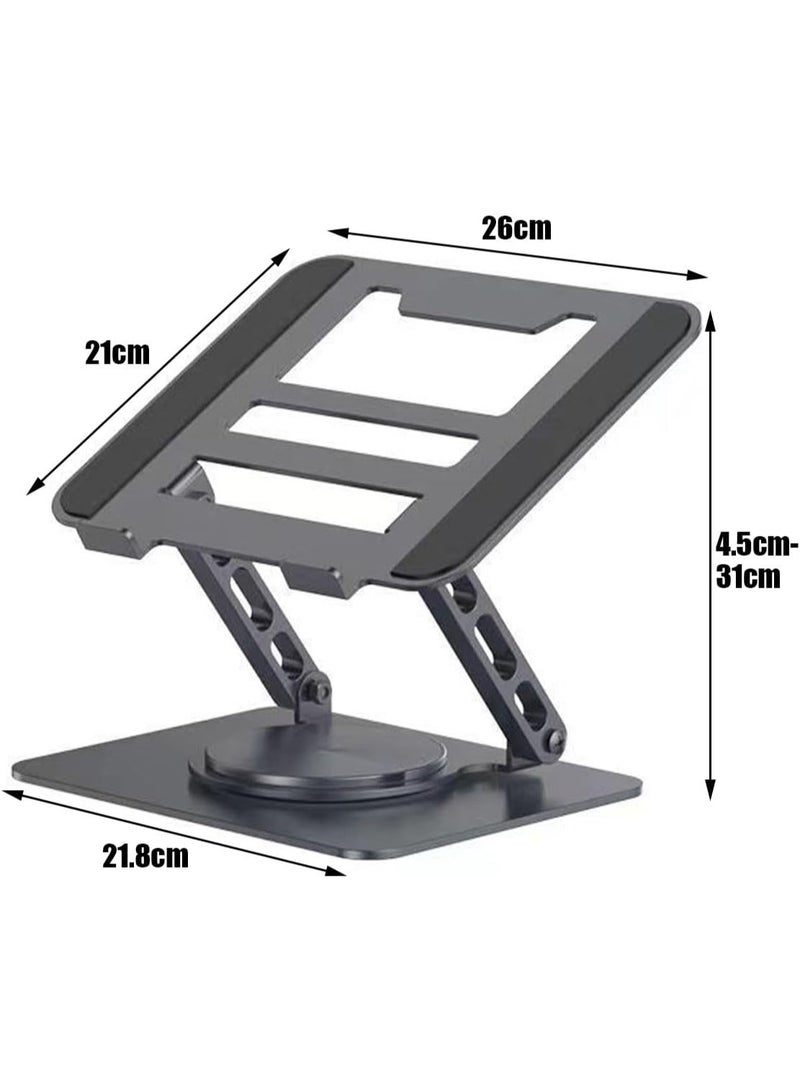 Adjustable Laptop & Tablet Stand – Foldable, 360° Rotating Base, Ergonomic Desktop Holder for Devices up to 17.3 Inch - Image 2