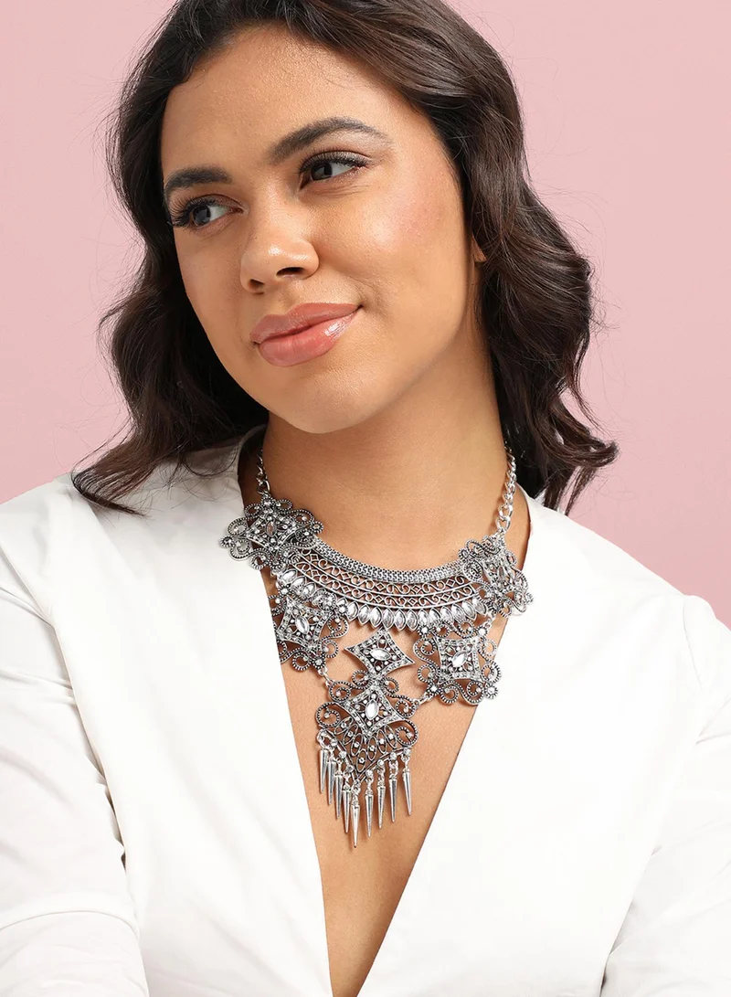 SOHI Contemporary Statement Artificial Necklace Jewellery
