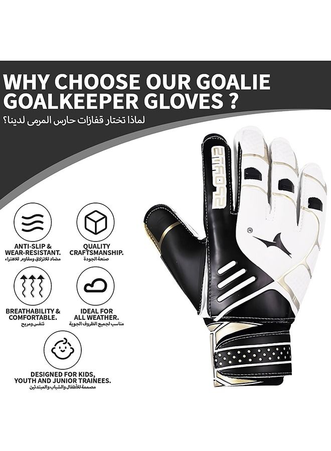 Taiahiro Football Gloves for Kids & Youth & Adult, Goalie Gloves with Finger Support, Durable Soccer Goalkeeper Gloves for Junior Kids Training Match, Strong Grip & Pro-Level Keeper Football Gloves - Image 5