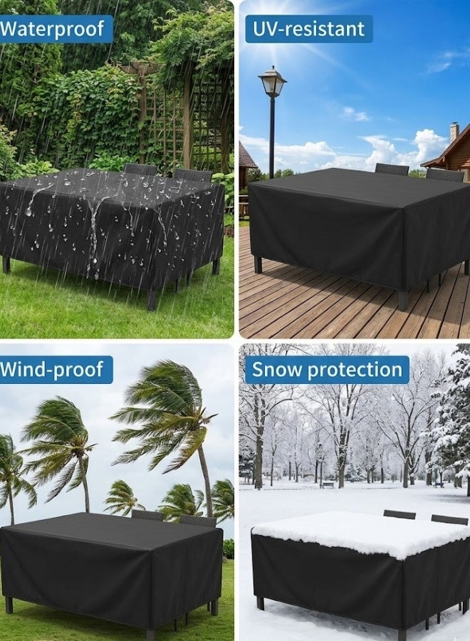 SULSHA Waterproof Outdoor Furniture Set Cover 250x200cm | Heavy Duty Anti-UV Oxford Fabric Cover for Patio Table and Chairs - Image 4