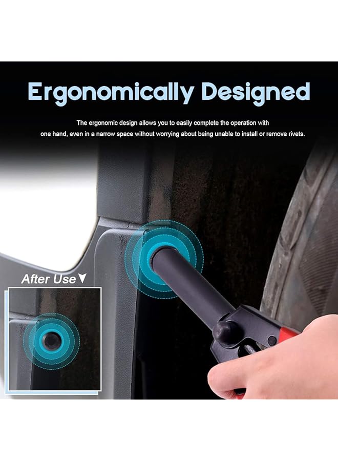 X Spring Plastic Rivet Set, 42 Pcs Durable Plastic Rivets For Automotive, Rivets Set With Fastener Removal Tool, Home And Diy Projects, Easy Operation, Ideal For Beginners And Professionals - Image 3