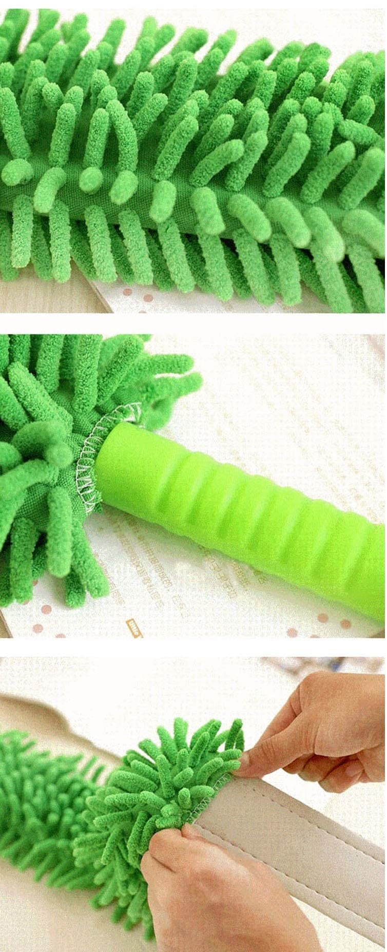 Seven Moon Creative Long Handle Cleaning Brush Feather Microfiber Duster Magic Dust Cleaner Fit Home Office Cleaning Tools (Assorted Color) - Image 2