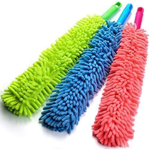 Seven Moon Creative Long Handle Cleaning Brush Feather Microfiber Duster Magic Dust Cleaner Fit Home Office Cleaning Tools (Assorted Color) - Image 3