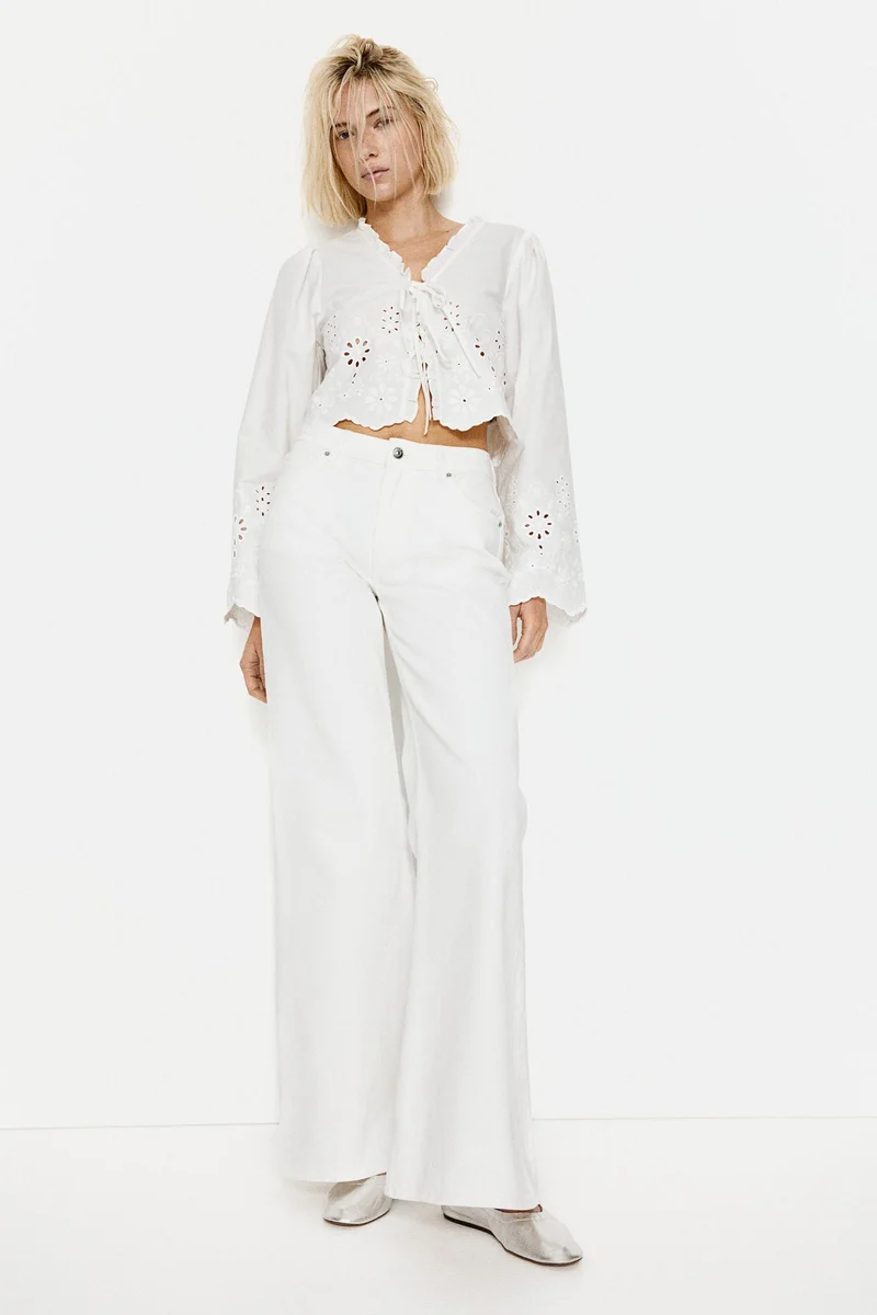 H&M Broderie anglaise cotton blouse