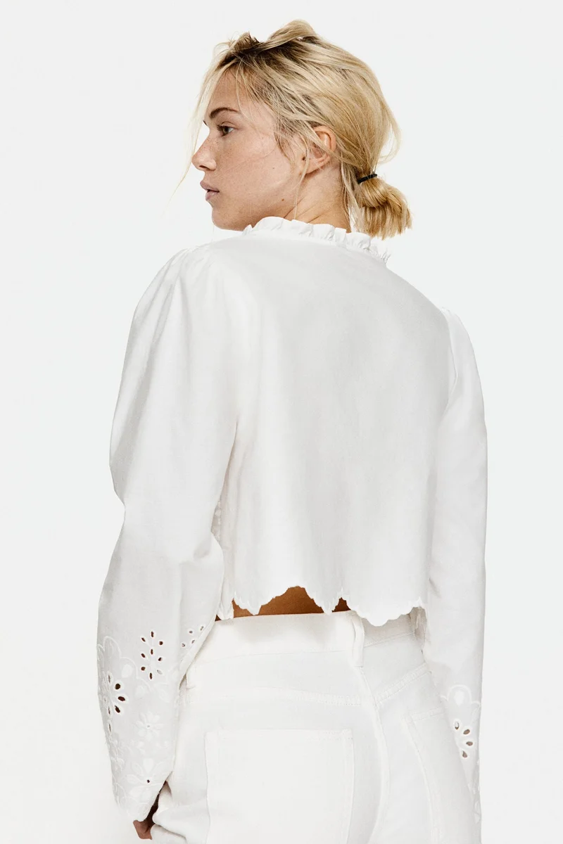 H&M Broderie anglaise cotton blouse