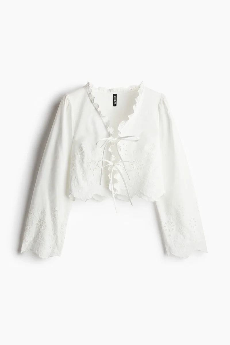 H&M Broderie anglaise cotton blouse