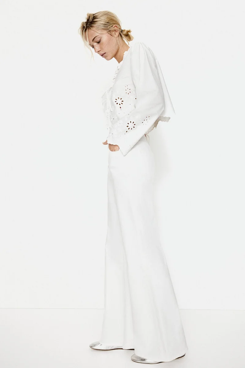 H&M Broderie anglaise cotton blouse