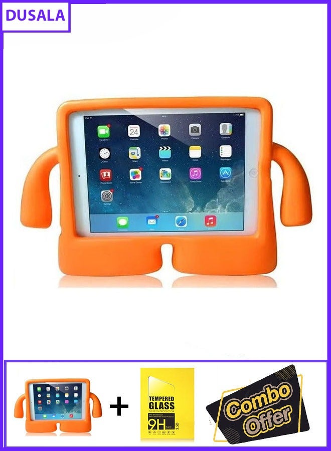 DUSALA 2 in 1 Kids Shock‑Proof EVA Case with Handle & Stand for iPad Mini 7 Bright Durable Cover with Glass