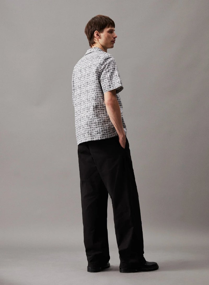 CALVIN KLEIN Boxy Grid Printed Logo Shirt - Image 2