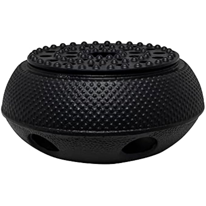 سخان شاي ياباني من الحديد الزهر، قطر 15 سم، ارتفاع 7 سم