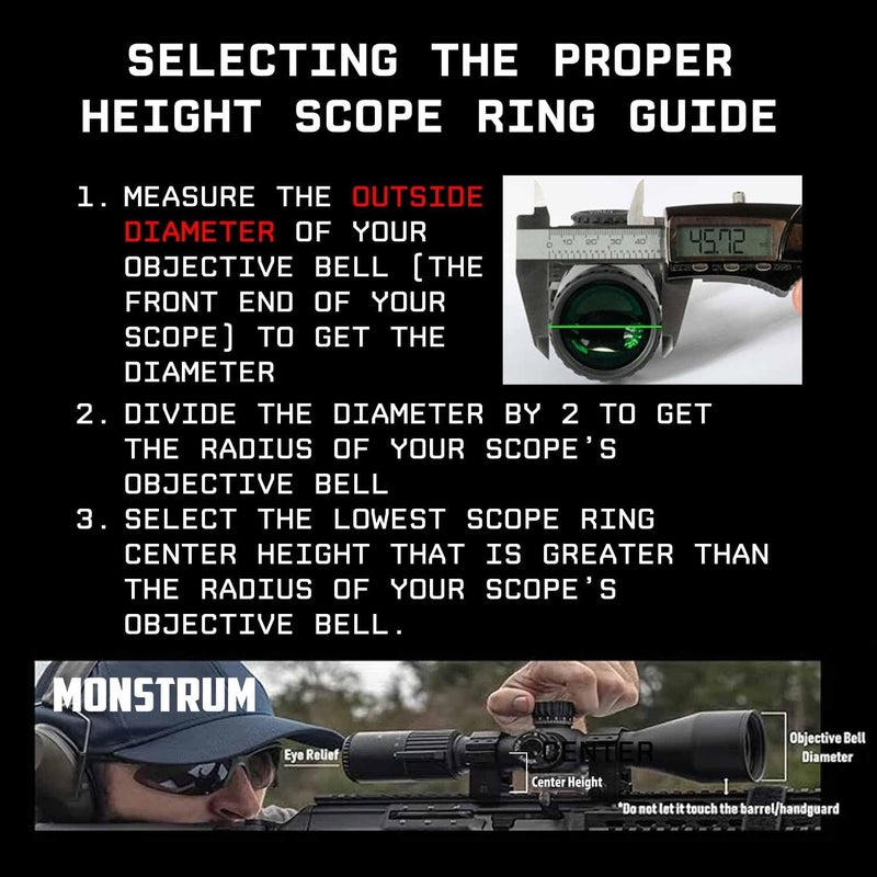 Monstrum Store Precision Picatinny Scope Rings | 1 inch Diameter - Image 2