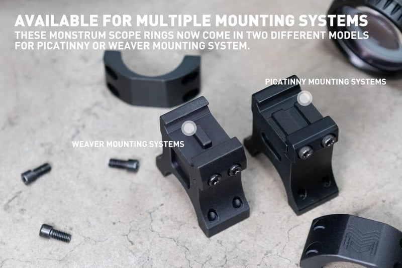 Monstrum Store Precision Picatinny Scope Rings | 1 inch Diameter - Image 3