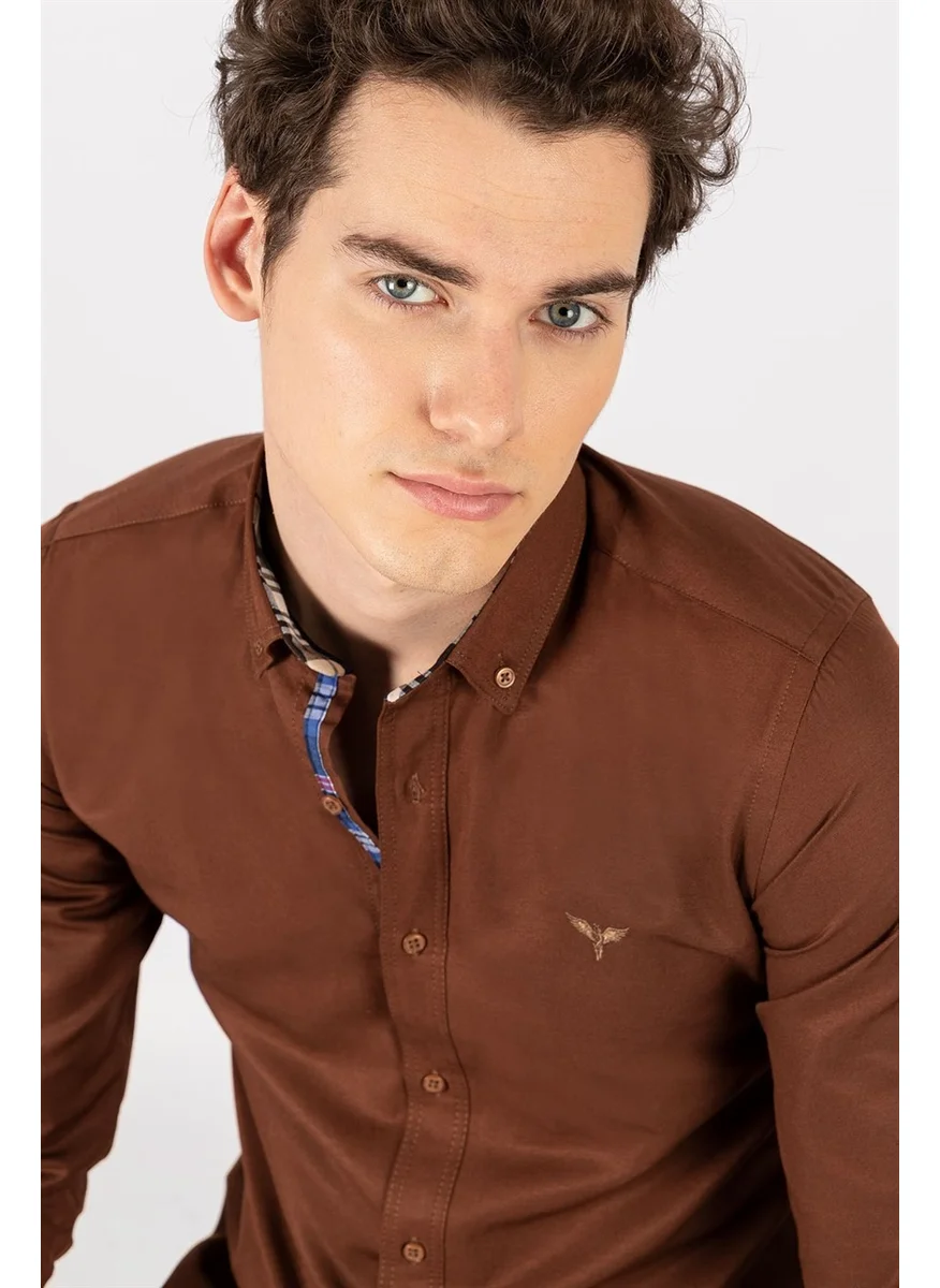 Tudors Slim Fit Slim Fit Long Sleeve Poplin Oxford