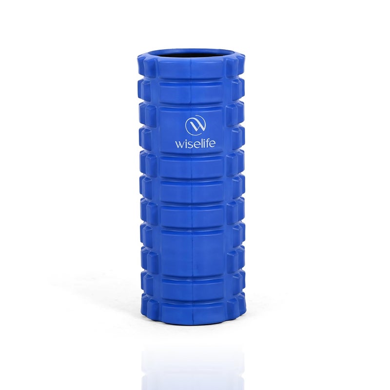 WISELIFE Eco-Friendly Grid Foam Roller | Premium Eva Foam | Light Weight & Travel-Friendly Foam Roller for Relieve Muscle Tightness, Soreness & Inflammation (Blue) - Image 1