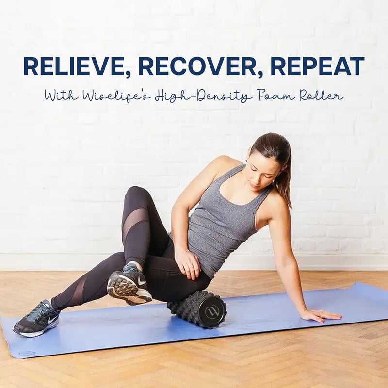WISELIFE Eco-Friendly Grid Foam Roller | Premium Eva Foam | Light Weight & Travel-Friendly Foam Roller for Relieve Muscle Tightness, Soreness & Inflammation (Blue) - Image 5