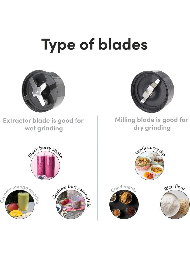 nutribullet 9-Piece Accessories, 900 W Multi-Function High Speed Blender, Mixer System with Nutrient Extractor, Smoothie Maker, 700 ml, NB9-1212AK, 1-Year Warranty, All Black 700 ml 900 W NB9-1212AK All Black - Image 2