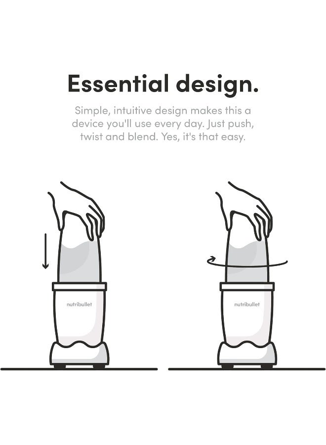 nutribullet 9-Piece Accessories, 900 W Multi-Function High Speed Blender, Mixer System with Nutrient Extractor, Smoothie Maker, 700 ml, NB9-1212AK, 1-Year Warranty, All Black 700 ml 900 W NB9-1212AK All Black - Image 5