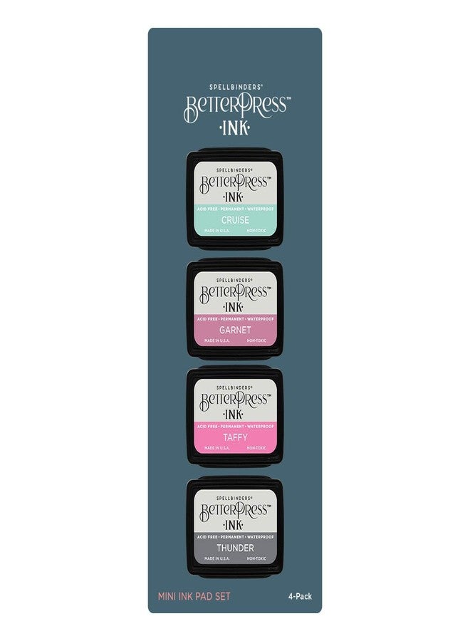 Spellbinders BPI-023 Jet Set BetterPress Ink Mini Set - 4 Pack - Image 1