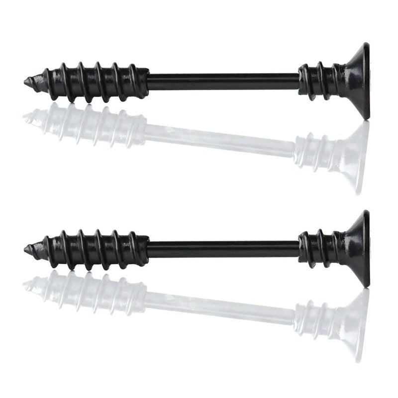 Ruifan 316L Stainless Steel Screw Bar Nipple Barbell Ring Body Piercing 14G 6PCS - Mix Color - Image 3