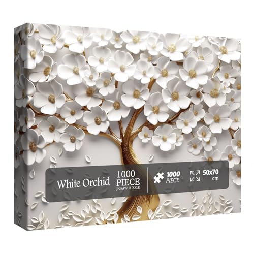 BBOLDIN Flower Tree Puzzles for Adults 1000 Pieces Nature Hard Floral Jigsaw Puzzle Pretty Plant Orchid Puzzle - Image 5