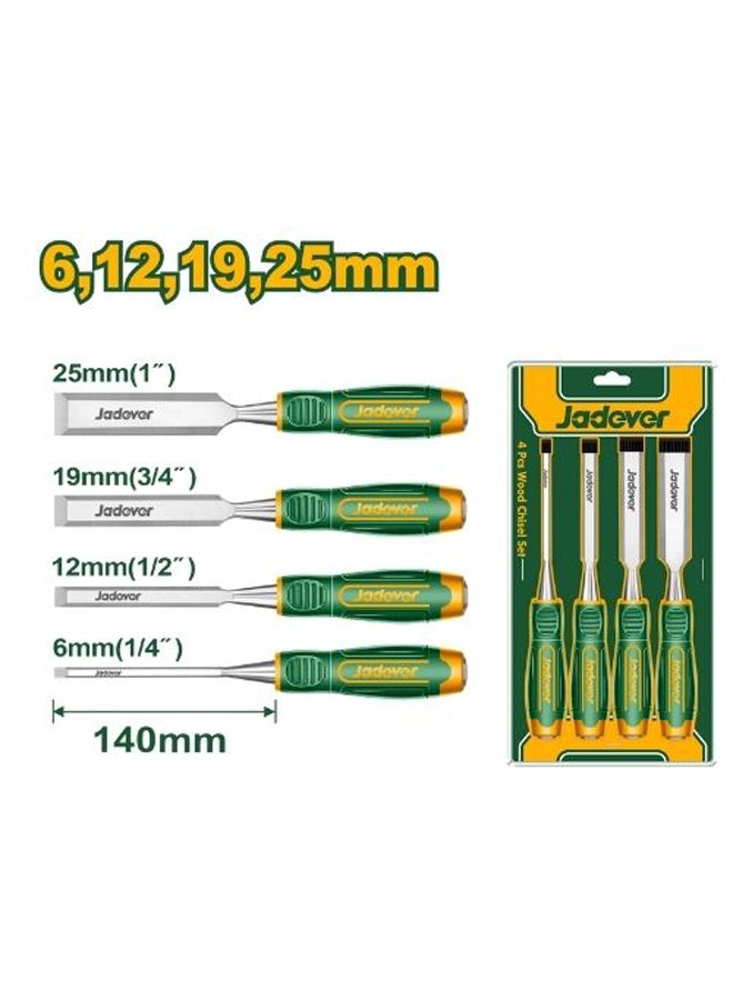 Jadever 4 Pcs Wood Chisel Set Jdwc2204 - Image 2